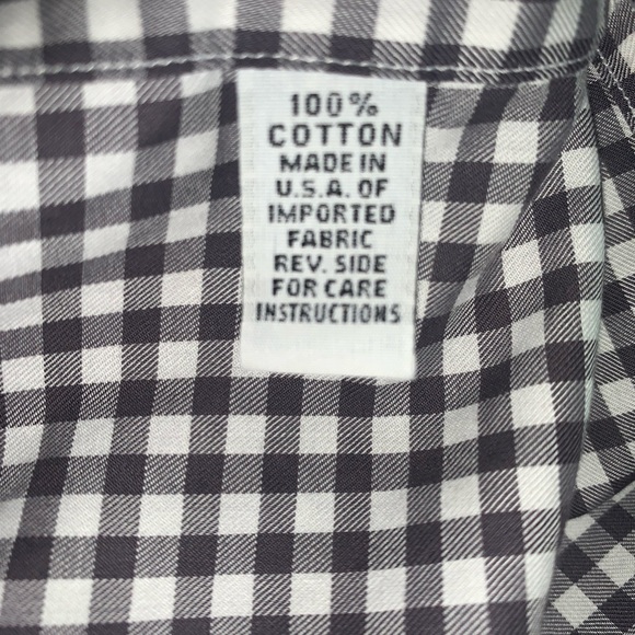 Kevin’s Plantation Collection Charcoal and White Check Dress Shirt XXL - Picture 5 of 6